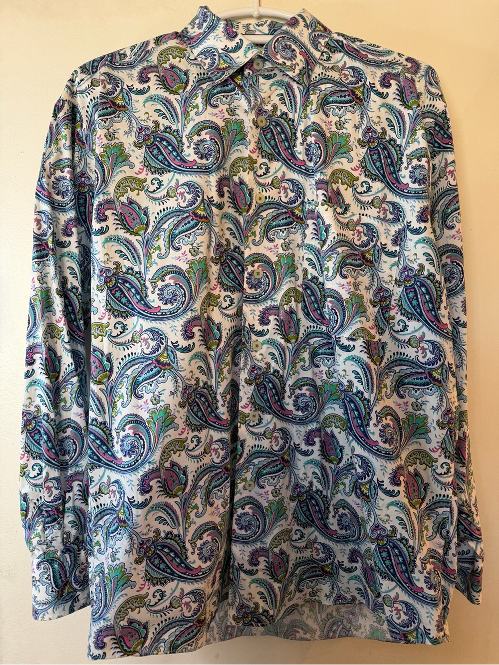 (3) Alan Flusser Style Colorful Statement paisley Shirts bundle - Picture 8 of 8